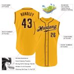 Custom Name Number Personalized Brown Cream Gold Baseball Jersey Sleeveless Authentic Team Apparel Personalized Gold Brown-Cream