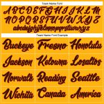Custom Name Number Personalized Gold Brown-Orange Baseball Jersey - Authentic Team Apparel Personalized Gold Brown-Orange