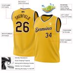 Personalized Gold Brown White Basketball Jersey Authentic Throwback Design Personalized Gold Brown-White Authentic Throwback
