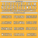 Custom Name & Number Personalized Gold Brown-White Authentic Football Jersey Mesh Team Personalized Gold Brown-White Mesh