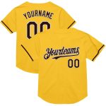 Customizable Gold Brown-White Mesh Baseball Jersey with Personalized Name and Number - Authentic Throwback Style Personalized