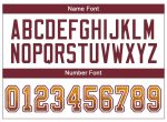 Custom Name Number Fashion Football Jersey - Personalized Gold Burgundy-White Mesh Design Personalized Gold Burgundy-White
