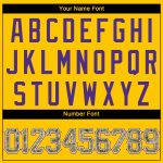 Custom Name and Number Personalized Gold Camo-Purple Basketball Jersey - Authentic Throwback Design Personalized Gold Camo-Purple
