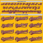 Custom Name Number Baseball Jersey - Personalized Gold Crimson Cream-Black Authentic Team Jersey Personalized Gold Crimson