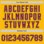 Custom Name Number Baseball Jersey - Personalized Gold Crimson Cream-Black Authentic Team Jersey Personalized Gold Crimson