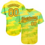 Personalized 3D Pattern Baseball Jersey with Custom Name & Number - Gold Black Light Blue Design Personalized Gold Gold Black-Light
