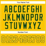 Custom Gold-Green Sleeveless Baseball Jersey with Personal Name & Number - Authentic Team Apparel Personalized Gold Gold-Green