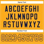 Custom Team Football Jersey - Personalized Gold and Navy Mesh with Authentic Name and Number Personalized Gold Gold-Navy