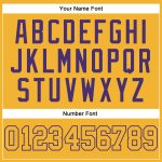 Custom Name Number Baseball Jersey - Personalized Authentic Gold Purple Team Jersey Personalized Gold Gold-Purple Authentic