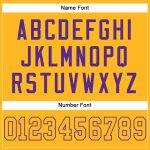 Custom Gold Purple Mesh Authentic Football Jersey with Personalized Name & Number Personalized Gold Gold-Purple Mesh Authentic