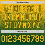 Custom Gold Green Baseball Jersey with Personalized Name & Number - Authentic Fade Fashion Personalized Gold Green Authentic
