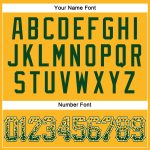 Custom Gold Green White Baseball Jersey with Personalized Name and Number - Authentic Drift Fashion Team Apparel Personalized