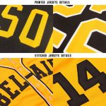 Custom Name and Number Baseball Jersey in Gold Green-White - Personalized Team Jersey Personalized Gold Green-White Baseball