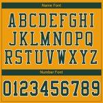 Customizable Gold Green-White Football Jersey - Authentic Mesh Design Personalized Gold Green-White Mesh Authentic Football