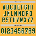 Custom Name & Number Personalized Gold Green-White Mesh Authentic Throwback Football Jersey Personalized Gold Green-White