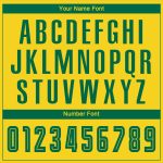 Custom Name Number Personalized Gold Kelly Green Soccer Uniform Jersey - Fade Fashion Team Design Personalized Gold Kelly