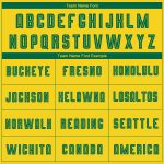 Custom Name Number Personalized Gold Kelly Green Soccer Uniform Jersey - Fade Fashion Team Design Personalized Gold Kelly