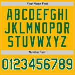 Custom Team Name Number Personalized Gold Baseball Jersey in Kelly Green-White Authentic Throwback Style Personalized Gold