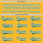 Custom Name and Number Hockey Jersey in Personalized Gold, Kelly Green and White - Team Sports Apparel Personalized Gold