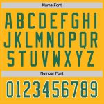 Custom Name and Number Hockey Jersey in Personalized Gold, Kelly Green and White - Team Sports Apparel Personalized Gold