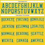 Custom Name Number Performance T-Shirt - Personalized Gold Kelly Green-White Long Sleeve Design Personalized Gold Kelly Green-White