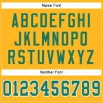 Personalized Custom Name Number Gold Kelly Green-White Authentic Football Jersey Personalized Gold Kelly Green-White Mesh