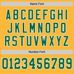 Personalized Gold Kelly Green White Football Jersey - Authentic Throwback Mesh Jersey Personalized Gold Kelly Green-White