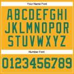 Custom Name Number Personalized Gold Kelly Green White Mesh Authentic Throwback Football Jersey Personalized Gold Kelly Green-White
