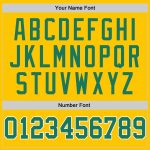 Custom Name Number Personalized Gold Kelly Green-White Performance T-Shirt Personalized Gold Kelly Green-White Performance