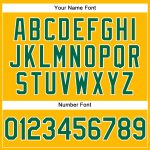 Custom Team Name Number Golf Polo Shirt - Personalized Gold Kelly Green-White Performance Vapor Personalized Gold Kelly Green-White