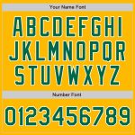 Personalized Gold Two-Button Unisex Softball Jersey - Green and White Color Personalized Gold Kelly Green-White Two-Button