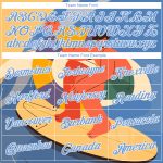 Custom Name Number Personalized Basketball Jersey Gold Light Blue White 3D Pattern Summer Beach Surfing Team Outfit Personalized