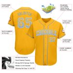 Personalized Gold Light Blue White Drift Fashion Baseball Jersey Custom Name Number - Authentic Team Gear Personalized Gold