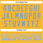 Personalized Gold Light Blue White Drift Fashion Baseball Jersey Custom Name Number - Authentic Team Gear Personalized Gold