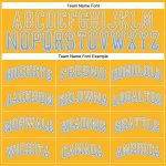 Personalized Gold Light Blue White Drift Fashion Baseball Jersey Custom Name Number - Authentic Team Gear Personalized Gold