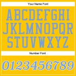 Custom Name and Number Personalized Gold Light Blue-White Authentic Basketball Jersey - Team Throwback Jersey Personalized