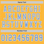 Personalized Gold Light Blue White Authentic Football Jersey Mesh Design Personalized Gold Light Blue-White Mesh Authentic