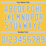 Custom Name and Number Personalized Throwback Baseball Jersey - Gold Light Blue-White Mesh Personalized Gold Light Blue-White