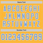 Custom Name and Number Personalized Gold Light Blue-White Mesh Football Jersey - Authentic Throwback Team Jersey Personalized