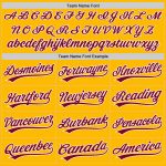 Custom Name and Number Authentic Throwback Baseball Jersey - Personalized Gold Maroon-White Team Jersey Personalized Gold