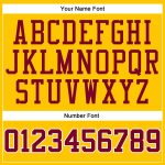 Custom Name Number Personalized Gold Maroon White Basketball Jersey Authentic Throwback Team Design Personalized Gold Maroon-White