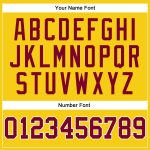 Custom Team Name Number Long Sleeve Performance T-Shirt - Personalized Gold Maroon-White Design Personalized Gold Maroon-White