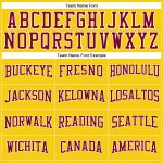 Custom Team Name Number Long Sleeve Performance T-Shirt - Personalized Gold Maroon-White Design Personalized Gold Maroon-White