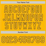 Custom Personalized Gold Navy Baseball Jersey with Authentic Raglan Sleeves, Custom Name and Number Personalized Gold Navy