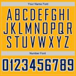 Personalized Gold Navy-Light Blue Baseball Jersey for Authentic Style Personalized Gold Navy-Light Blue Authentic Baseball