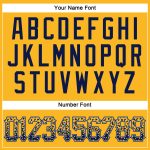 Personalized Gold Navy-Light Blue Baseball Jersey with Custom Name and Number - Authentic Drift Fashion Team Gear Personalized