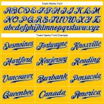 Custom Name Number Baseball Jersey - Personalized Gold Navy-Light Blue Authentic Sleeveless Team Jersey Personalized Gold