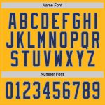 Personalized Gold and Navy-Light Blue Hockey Jersey - Customizable Team Apparel Personalized Gold Navy-Light Blue Hockey