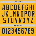 Custom Gold Navy-Light Blue Hockey Jersey with Personalized Name & Number Personalized Gold Navy-Light Blue Hockey Jersey