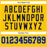 Custom Name and Number Personalized Gold Navy Pinstripe Basketball Jersey - Authentic Team Gear Light Blue Personalized Gold